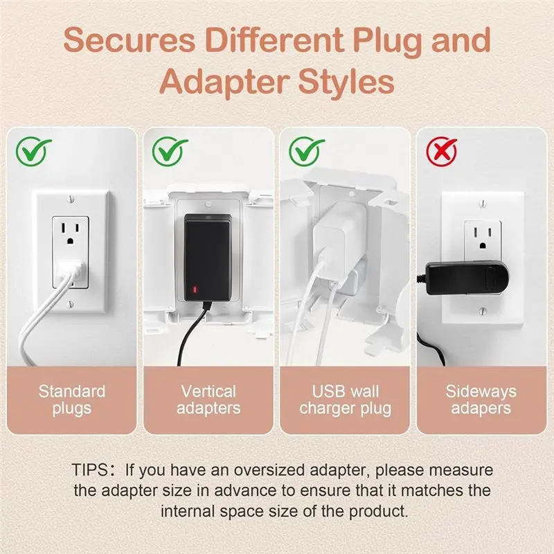 A68P-Proof Outlet Cover, Double Lock System, Duplex & Decorator Electrical Outlet Plates, Indoor Wall Outlet Covers Box