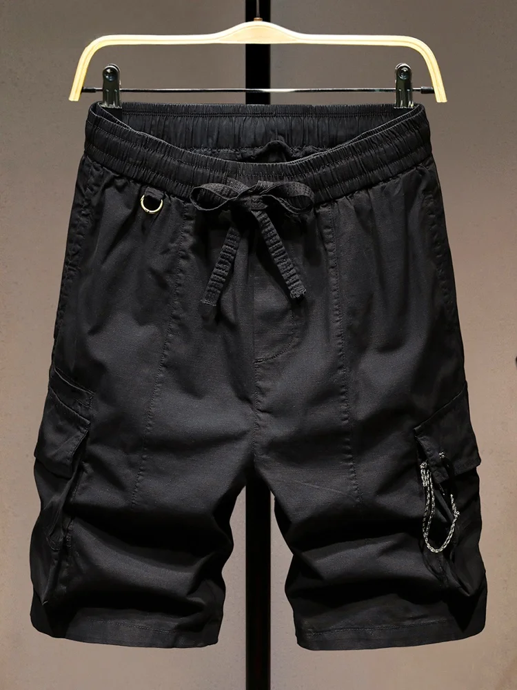 

Высококачественные рабочие шорты для мужчин, летние, тонкие, в американском ретро-стиле, с множеством карманов, свободного прямого кроя, бриджи до колен