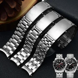 Watchbands Bracelet For Omega PLANET OCEAN 007 SEAMASTER 600 Metal Strap Watch Accessories Men Stainless Steel Watch Band Chain