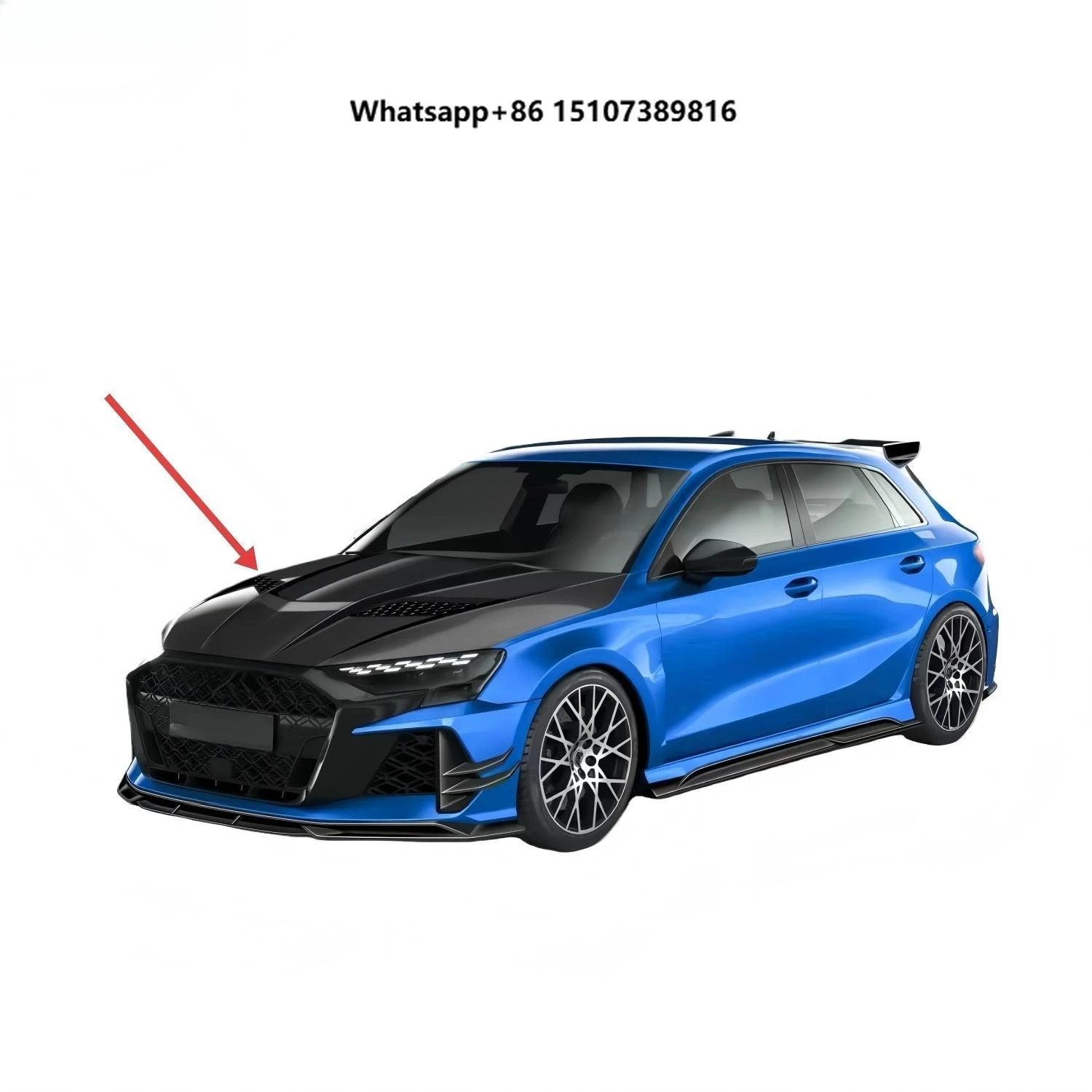 Prefect Fitment Real Dry Carbon Fiber Engine Hood Bonnet Cover Car Front Parts for RS3 8Y Hatchback/sedan