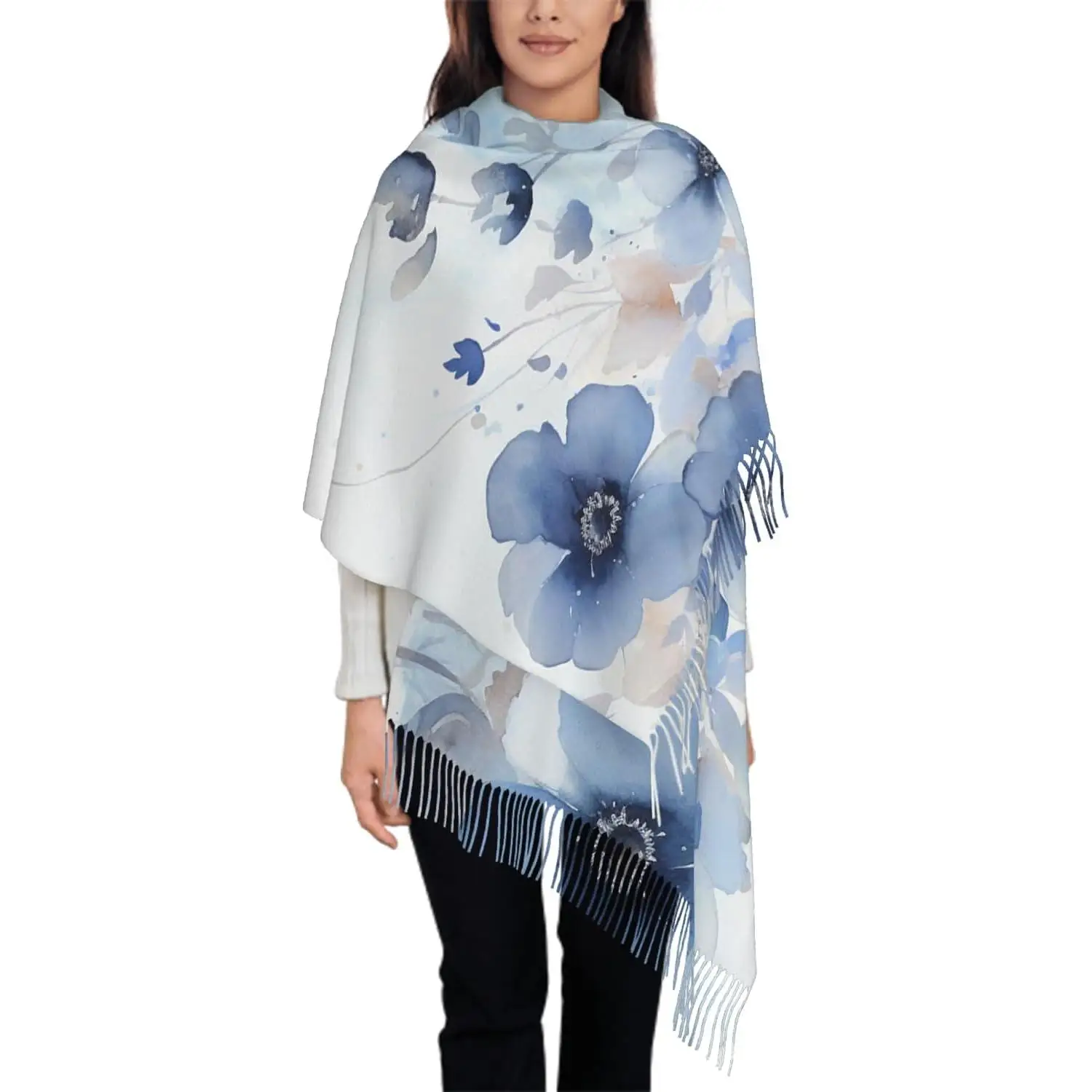 

Scarf for Women Men Universe Space Galaxy Stars and Nebulas Scarf Tassel Scarves Fall Winter Shawl Wraps