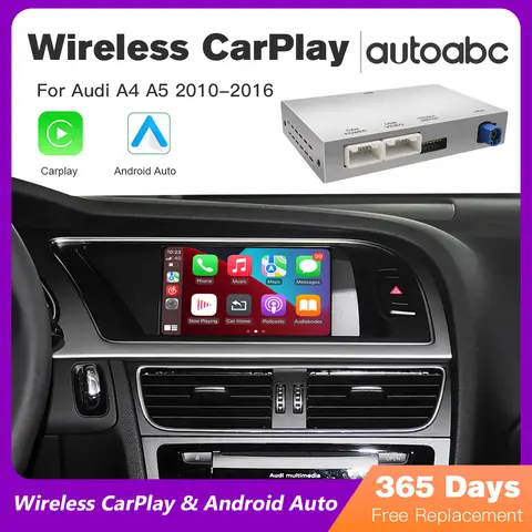 Pour Audi A4 B8 A5 Q5 2009-2015 sans fil CarPlay Android Auto avec MMI 3G avec AirPlay miroir lien Bluetooth Navigation