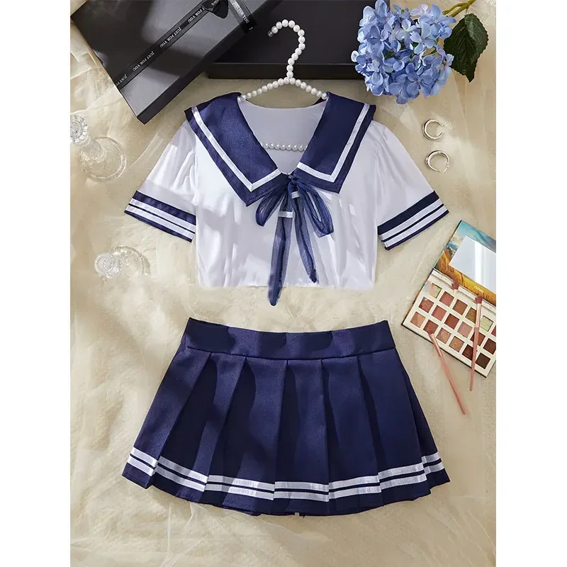 

JK Girl мини-юбка комплект сексуальное женское нижнее белье косплей Babydoll клетчатая юбка кружевная одежда для сна эротическая студенческая униформа комплект сексуальная ночная рубашка