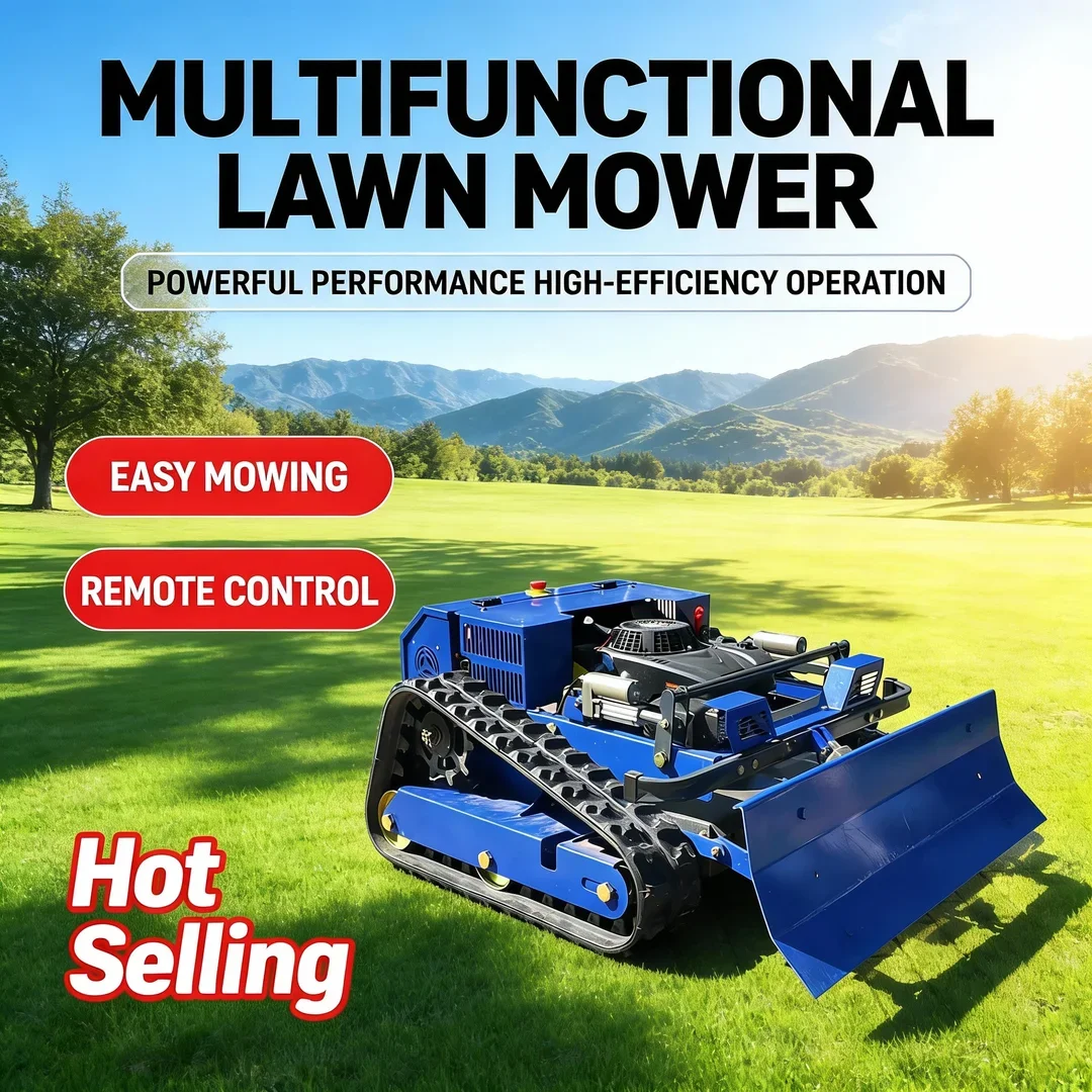 

Газонокосилка с дистанционным управлением по индивидуальному заказу и лопаткой для снега — беспроводная малошумная машина для резки травы для ухода за двором