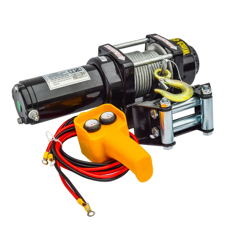 4500lbs 12V 24V Electric Winch for Auto Offroad 4x4 SUV Heavy Duty Recovery Towing Tool with Wireless Remote Control Power Hoist