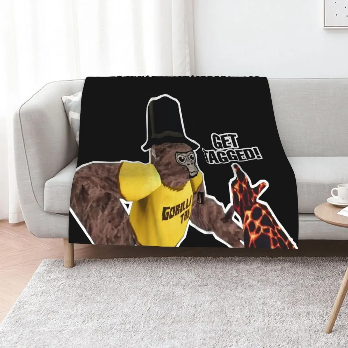 

Get Tagged! - Gorilla Tag Throw Blanket Bed linens Sofa Winter beds wednesday Blankets
