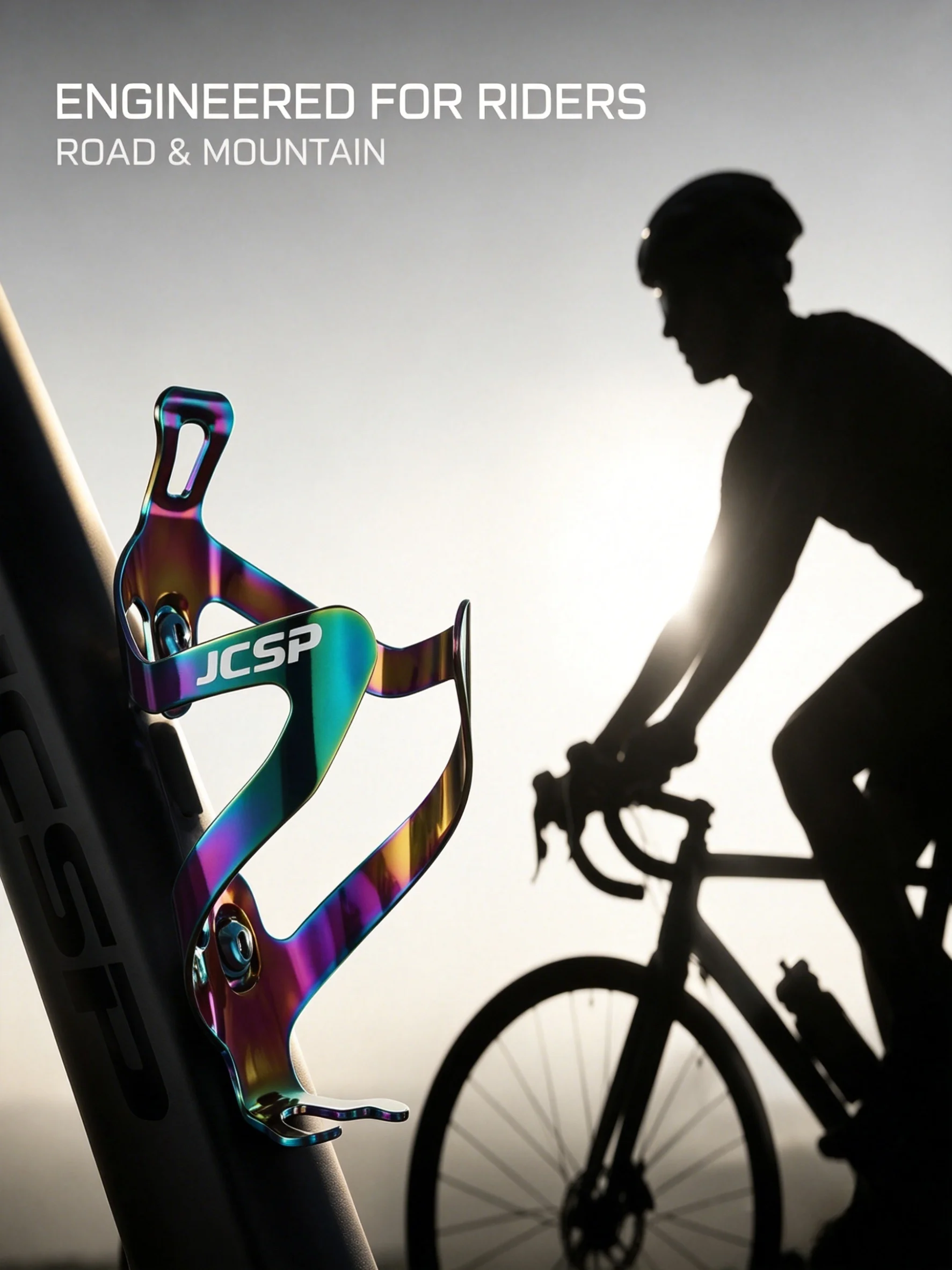 AliExpress JcSp Ultralight Iridescent Aluminum Alloy Bike Bottle Cage Colorful Water Bottle Holder Universal For Road Bike MTB Cycling Accessori