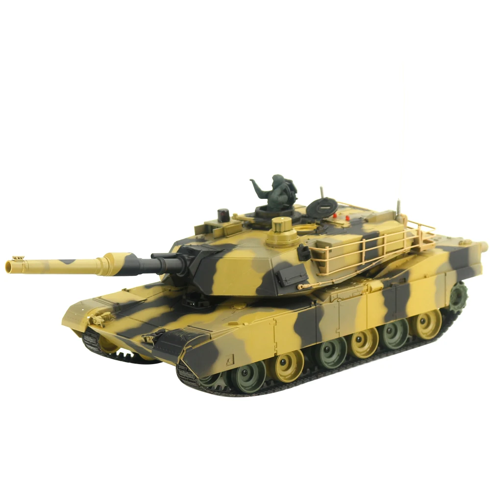 Coolbank US. Abrams M1A2 Battle RC Tank 1:24 Remote Control Military Model Tank Vehicle Cars Infrared BB Toy Boys Henglong 3816