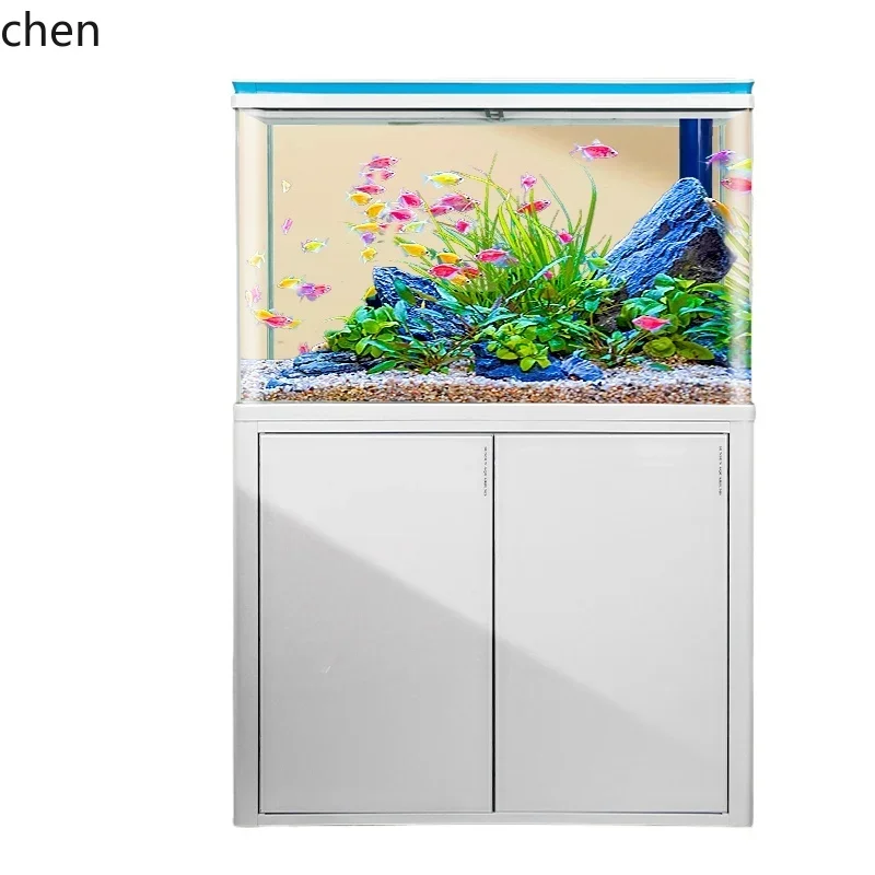 

XL fish tank medium bottom filter goldfish tank household floor glass ecological large fish tank