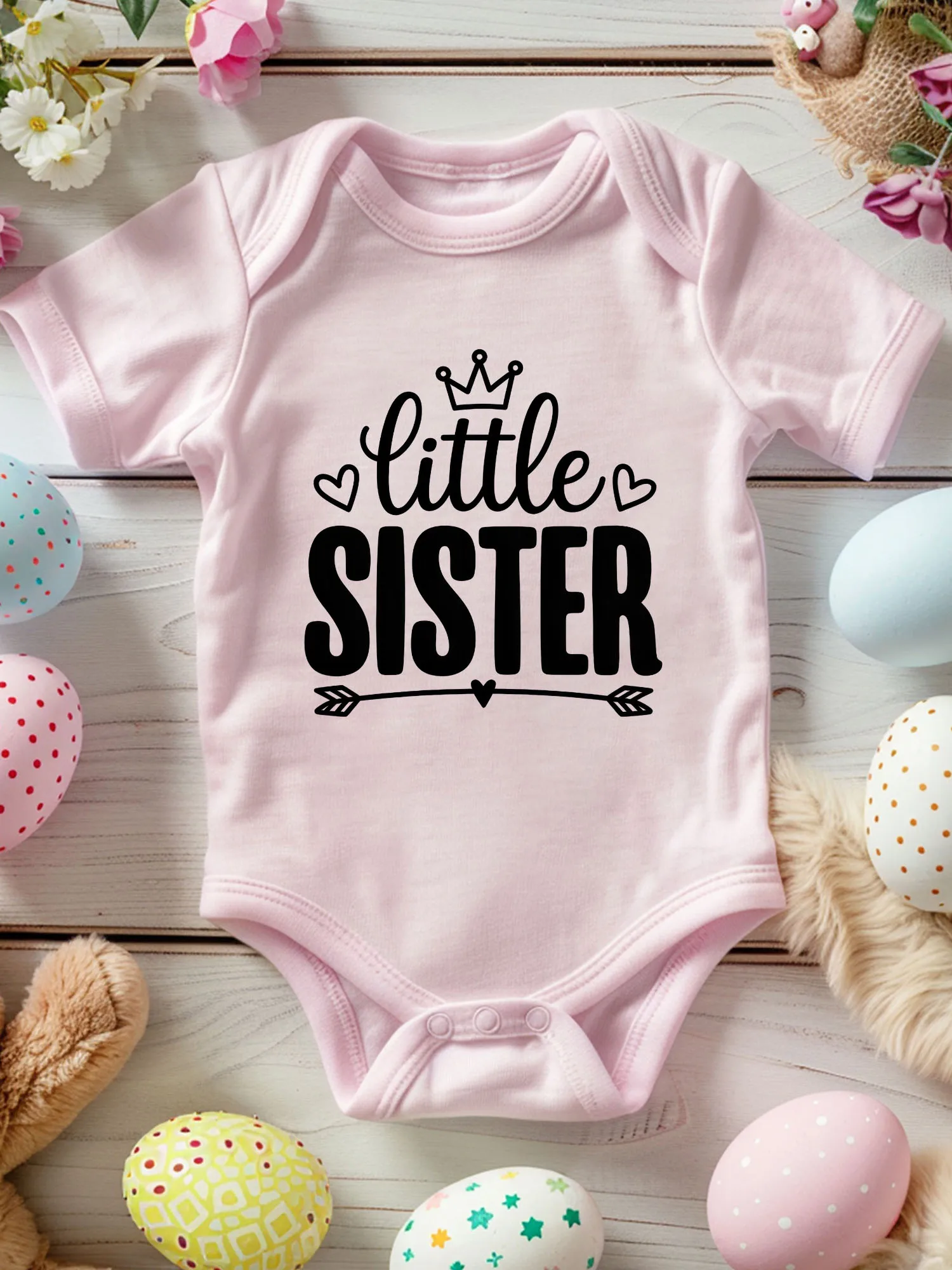 

Детский комбинезон-слип унисекс Little Sister, 100% хлопок, мягкий, всесезонный, розовый, 190 г/м²