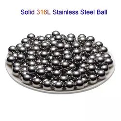 Solid 316L Stainless Steel Ball Dia 2.38mm 3mm 3.5mm 4mm 5mm 6mm 7.938mm-60mm Smooth Steel Beads Round Ball