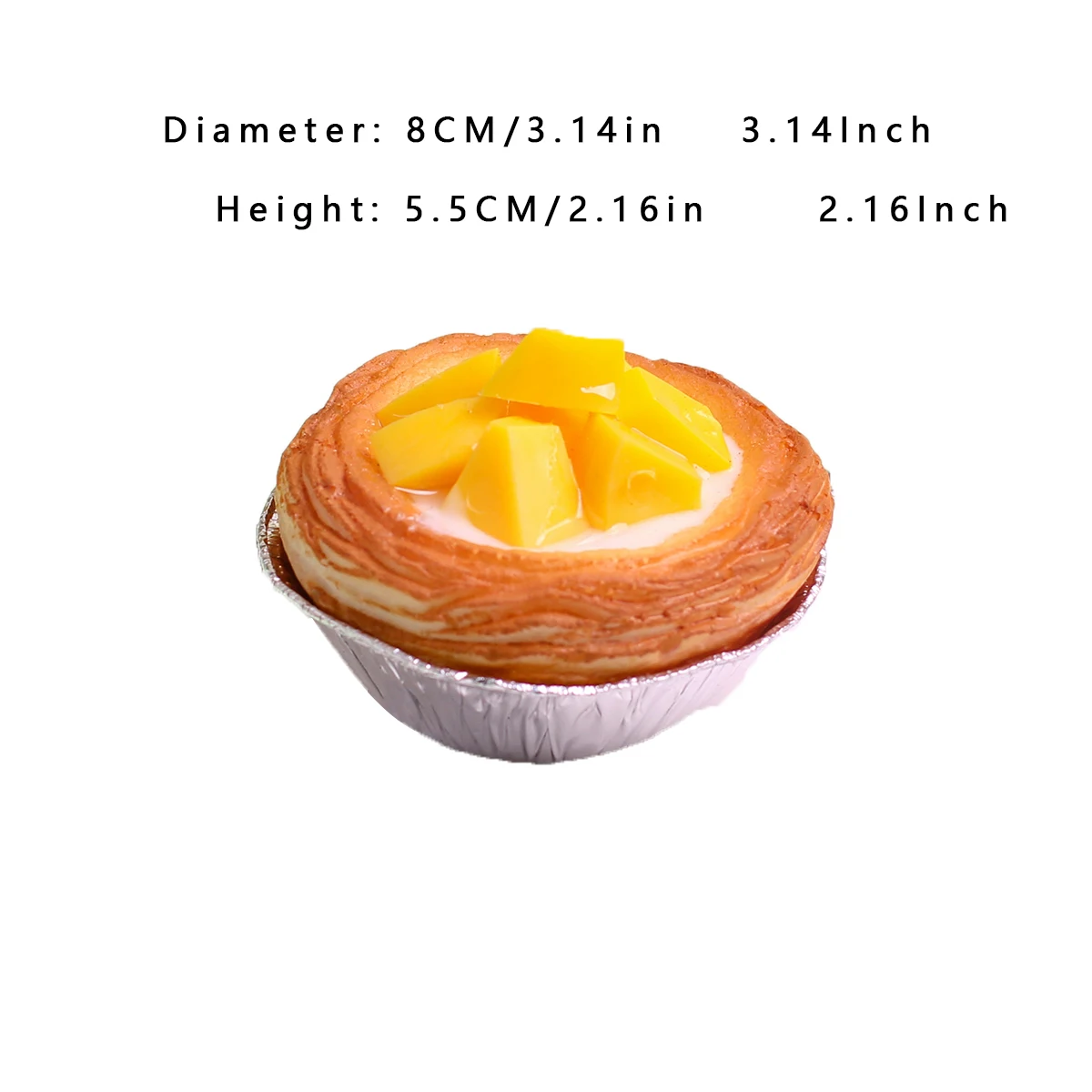 1PCArtificial Egg Tart Cake Dessert Wedding Party Decoration Cake Decoration Photography Professional Food Simulation Cake Model