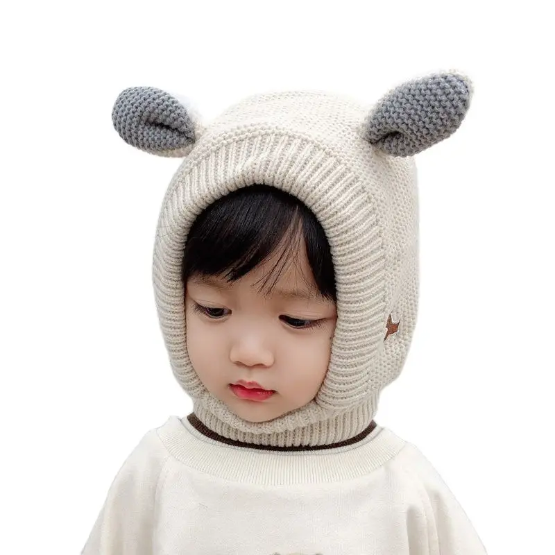 Doitbest Baby Hats 1-4 Years Boys Girls Bonnet Winter Warm Thicken Hats Kids Infant Cute Ears Knit Hats For Child Earflap Beanie