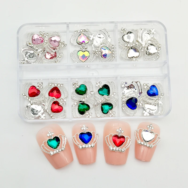 30 Stück Rosa Nagelcharms Legierung Strass 3D Stern Schmetterling Herz Kreuz Edelstein Nägel Kristall Diamant Nagelkunst Dekoration Zubehör