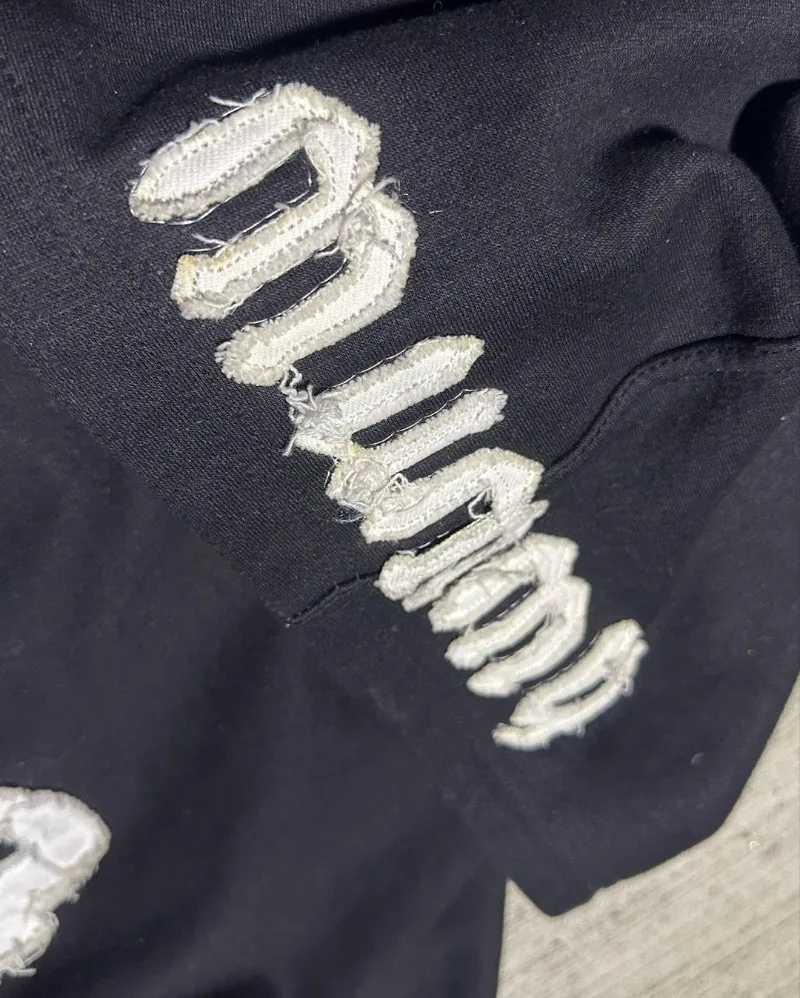 Sudadera con capucha para hombre y mujer, suéter holgado con bordado de letras, estilo Retro, Hip-Hop, Rock, Y2k, 2024