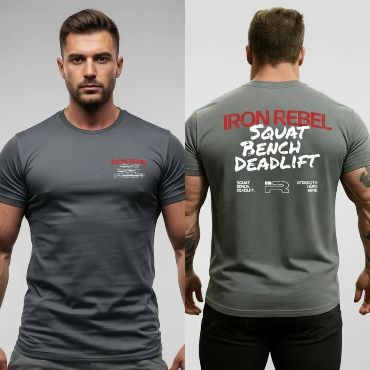 Squat Bench Deadlift (SBD) Tee GYM Graphic Cotton Tee Printing High-end Luxury Unisex Style Both of Men and Women
