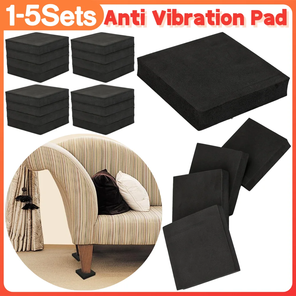 1-20pcs Anti Vibration Pad Sponge Non-slip Mats Square Universal Practical Multi-function Lightweight for Dryer Refrigerator