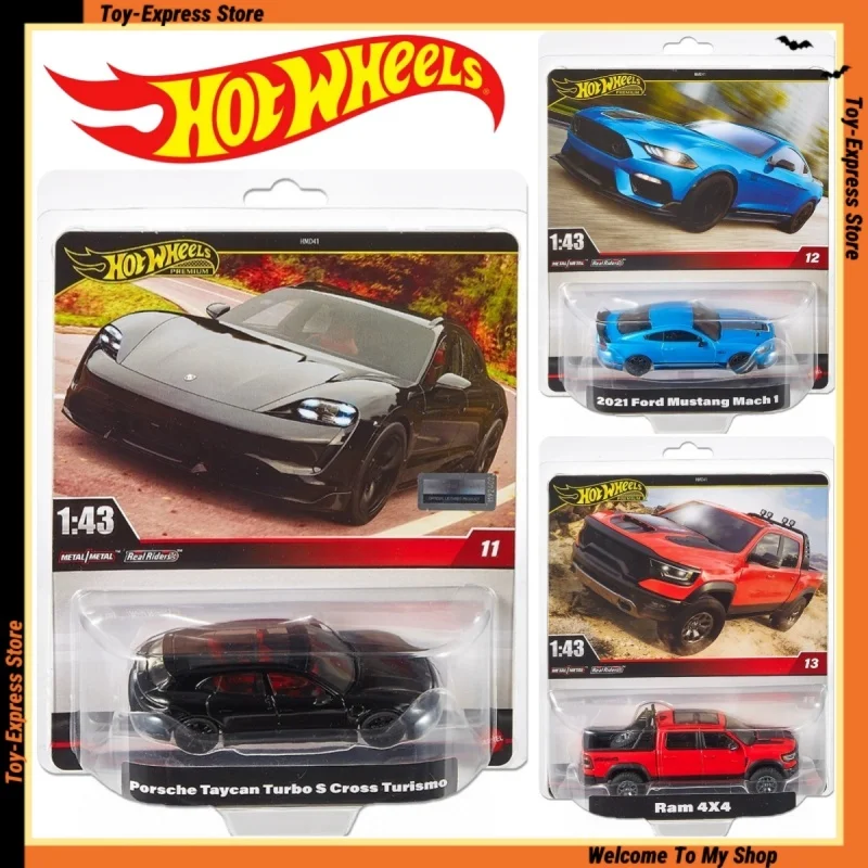 

Hot Wheels Premium 1:43 2024 Детские игрушки Hotwheels Модель автомобиля для мальчиков Детские игрушки Porsche Taycan Turbo Ford Mustang Ram Коллекционная