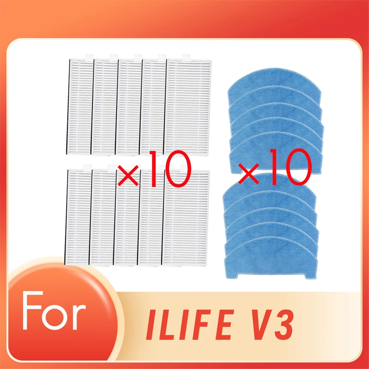 A71Z 20 Pcs Mop Filter Designed Specifically for V3X Sweeping Robot Cleaner Parts Replacement