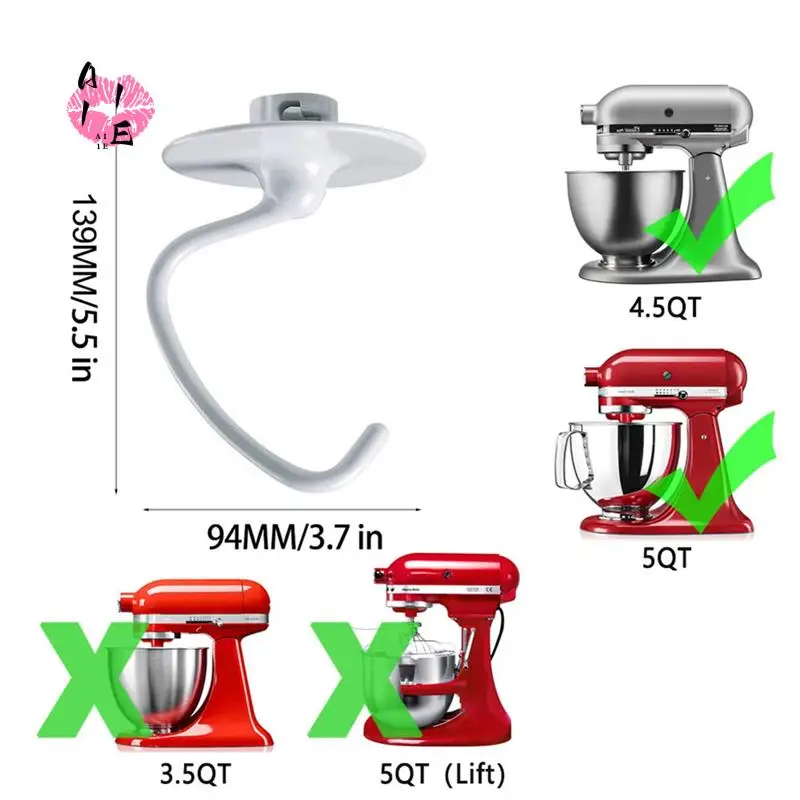 

A11E-1 Set Kitchen Aide Assecories Kitchenaid Paddle Attachment 4.5-5 Qt Tilt-Head Stand Mixers For K45B/K5THCB/K5THBS