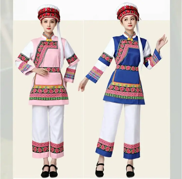 

Ethnic Minority Miao Performance Clothing Golden Flower Dance Girl