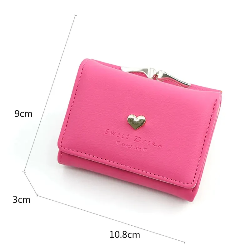 New Short Women Wallets Name Engraving ID Card Holder Cute Female Purses High Quality Simple Coin Pocket Girls Wallet view 3
