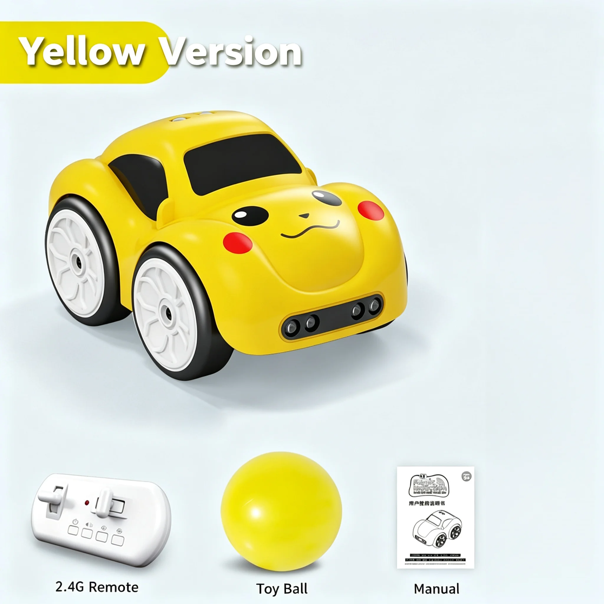 ミニスマートマジックrcカー-ジェスチャーフォロー誘導障害物回避マルチモード漫画リモコンおもちゃ車両-子供向けギフト