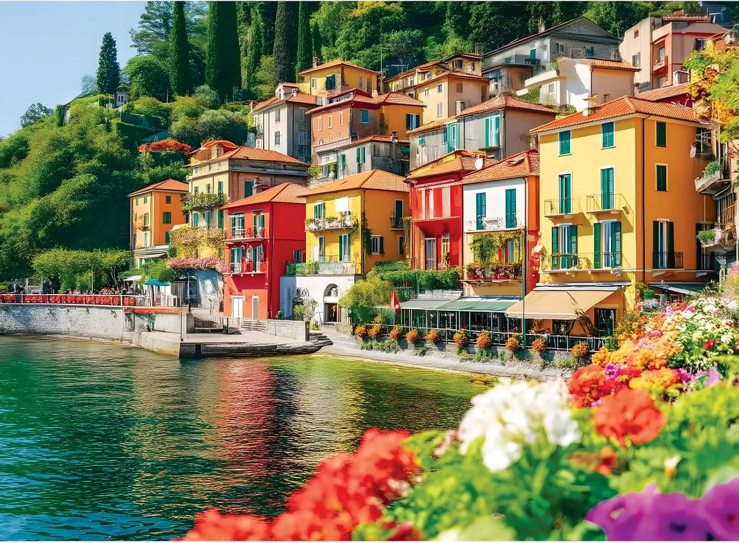 

1000 PCS Jigsaw Puzzles for Adults Como Scenery Italy Puzzle Perfect for Game Nights Gifts Home Decor