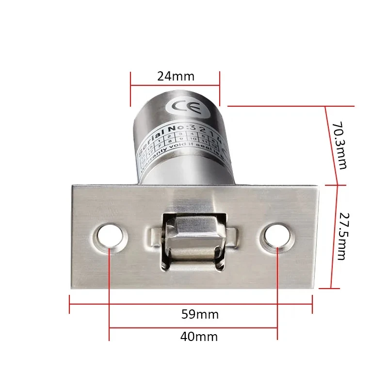 DC12V electric control lock small electronic lock mini electric bolt lock solenoid door lock stroke mortise lock