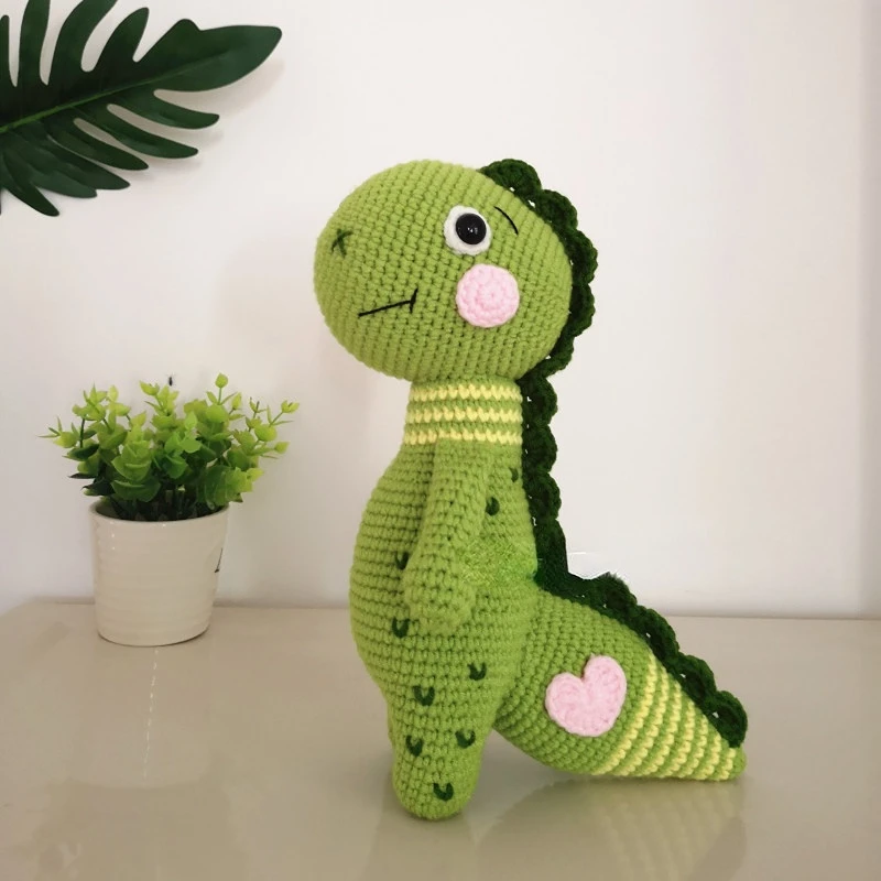 New Crochet Dinosaur DIY Handmade Crochet Material Pack Dolls Knit Package Handmade Baby Gift Crochet Toy Knitted Animal Doll