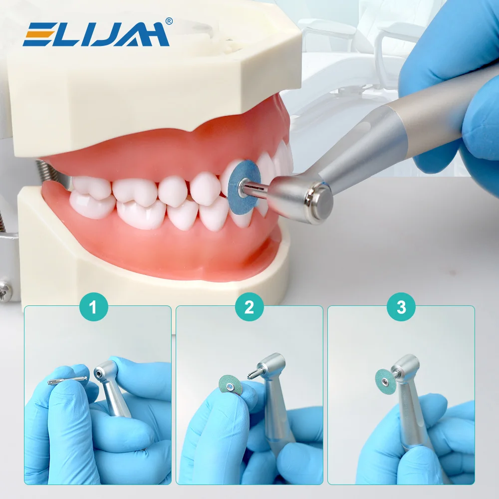 ELIJAH 80Pcs/Box Composite Dental Polishing Discs Dental Consumables Multi-Surface Polishing RA for Low Speed Handpiece