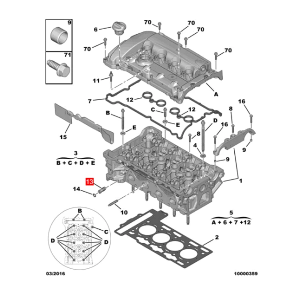 

Масляный контурный клапан 023522 для 3008 207CC 308 SW Citroen C4 DS3 DS5LS DS3 DS6