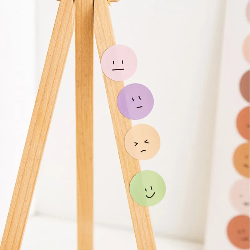 3 Pcs/Set DIY Cute Smiley Face Stickers Decorative Labels Journaling Stickers Scrapbooking Kawaii Stationery Supplies