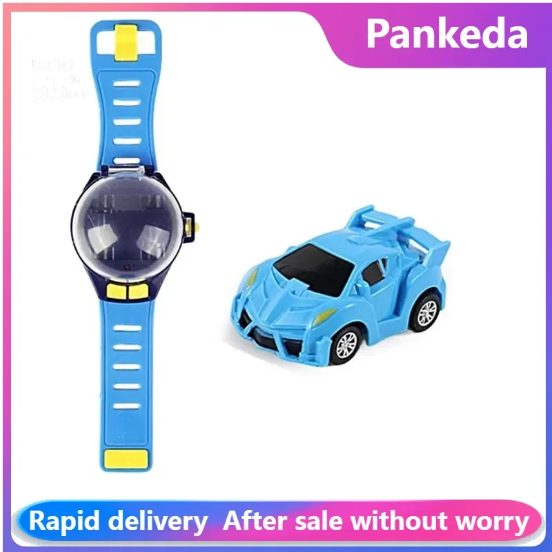 Remote Control Car Watch Mini Cute Wrist Band 2.4GHz Infrared Sensing Electric Racing Vehicle USB Charging Smart Toy Kids Gift