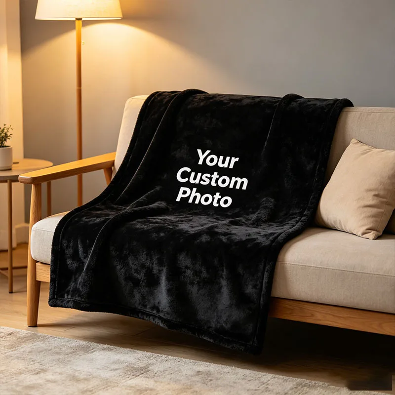 1 Specially Customized Blanket, Soft and Warm, Suitable for Family, Friends, and Couples - a Personalized Photo Gift for Sofas,,
