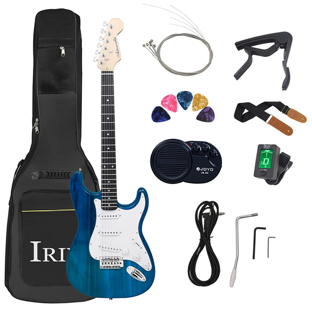 

39 Inch Electric Guitar Kit 6 String 21 Frets Maple Body Electric Guitar Guitarra With Bag Amp Tuner Guitar Parts & Accessories