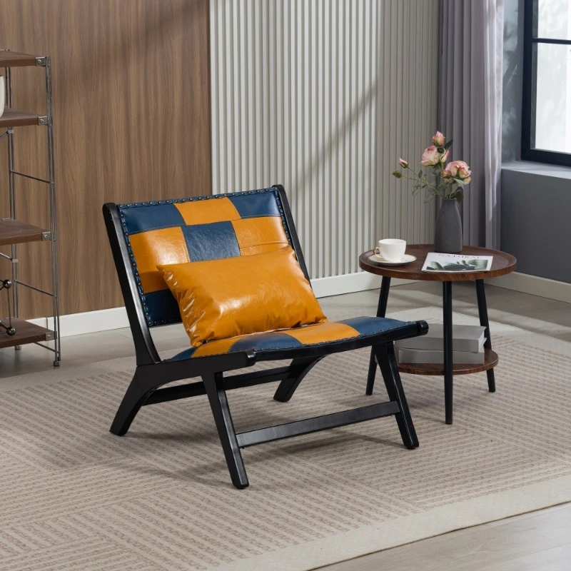 Modern style leisure chair edge chair interior with simple wood