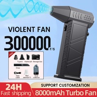 Violent Fan 300000RPM Powerful Air Blower Vacuum Dust Cleaner Type-C Charging Strong Winds 58m/s Brushless Turbo Jet Blower Dry
