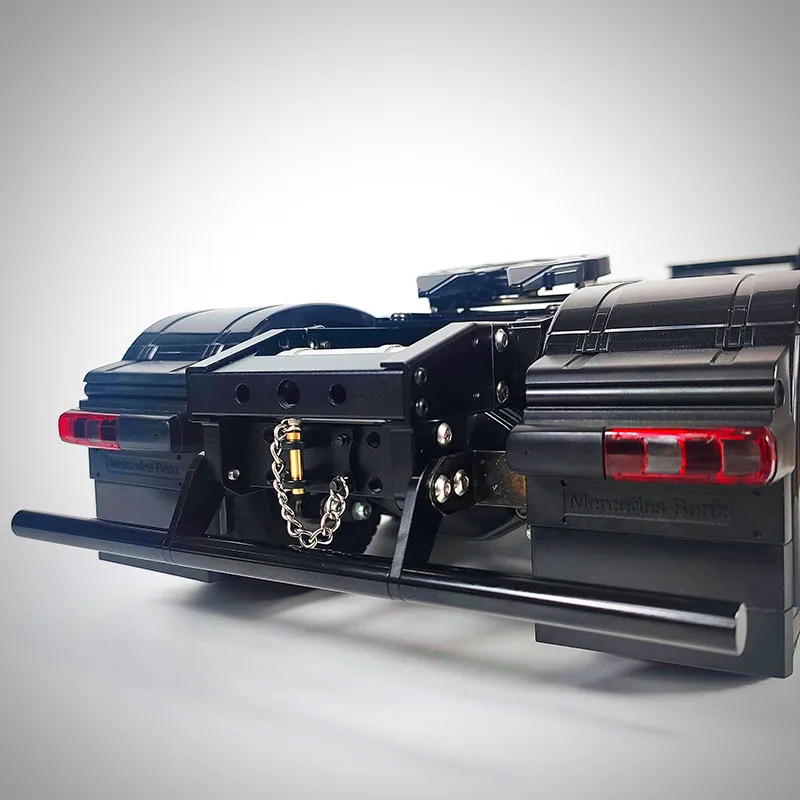 Gancho de remolque de aleación de aluminio, gancho trasero de Metal para camión Tamiya RC 1/14, volquete de remolque Scania 770s Benz Actros Volvo MAN LESU, piezas de bricolaje