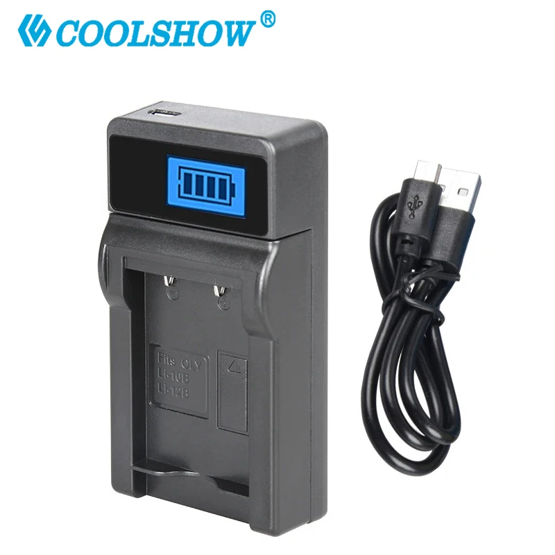 Li10B Li12B Battery Charger For OLYMPUS u-300 400 500 600 800 1000 C-760 7000 Li-10B Li-12B LCD USB Charger Camera Accessories