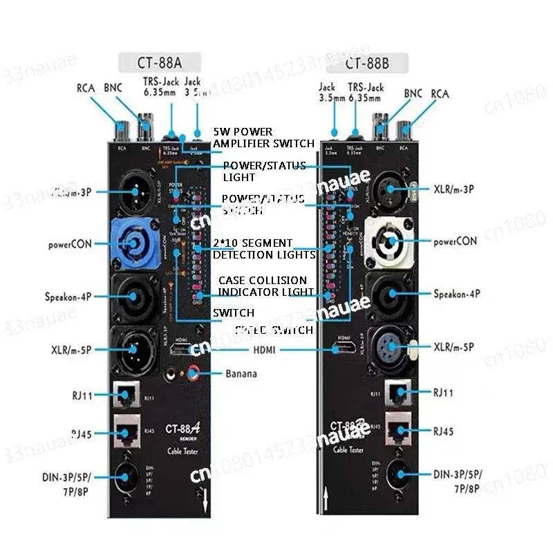 Automatic Audio Side Measuring Instrument CT-88 Split Type Multifunctional Xlr Signal Hdm Measuring Instrument