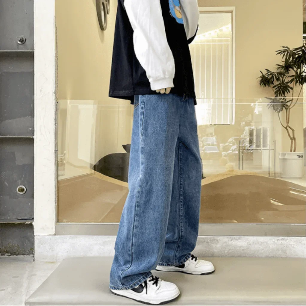 Pants Loose Jeans Men's Loose Straight Leg Wide Leg Jeans Men's Street Casual Wide Leg Pants Oversized New Fashion Pants