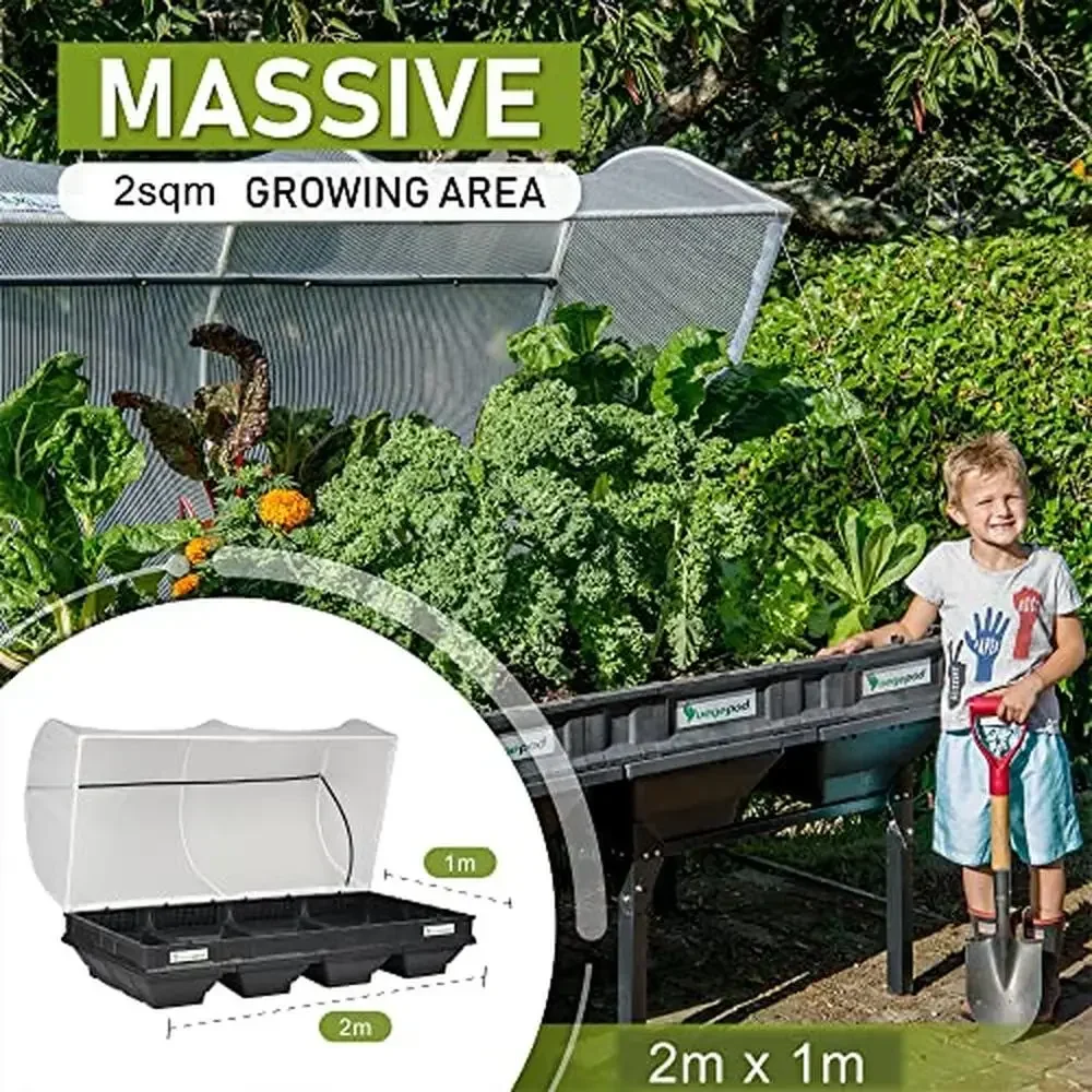 Kit d'arrosage automatique suréWerpour légumes avec housse de protection, kit de jardin, taille élevée, récipient de jardinage, recommandé pour 10 ans