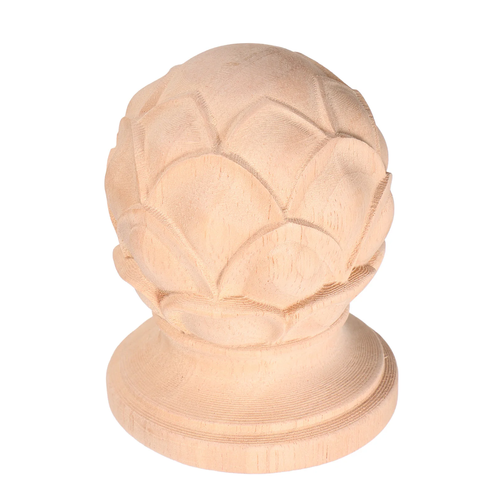Wood Carved Finial European Style Decorative Stair Post Enhancer for Home Interiors Solid Wood Staircase Finial