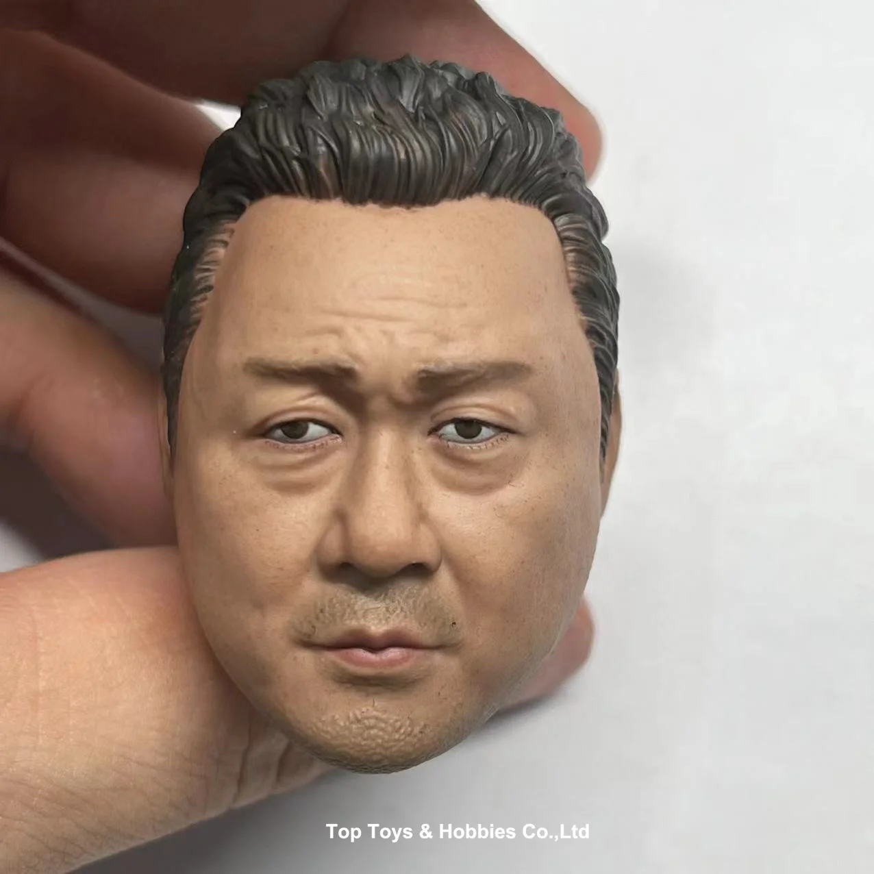 

1/6 Scale Korea Uncle Head Sculpt PVC Head Carving Model Fit 12'' Fat Male Action Figure Body