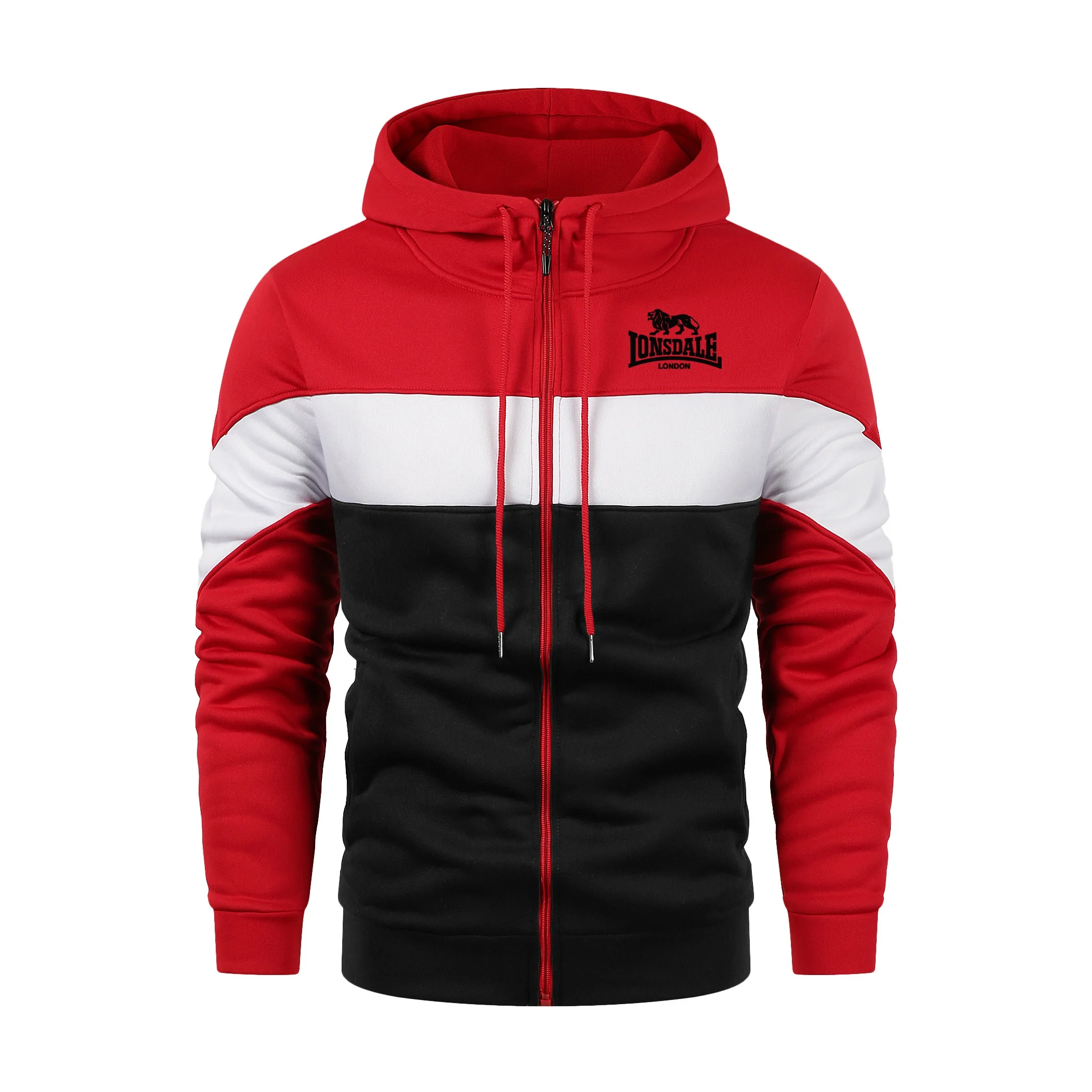 

2025 New men's three-color hooded zipper sweatshirt. Fashionable and casual men's hoodie top, printed high-quality and comfortab