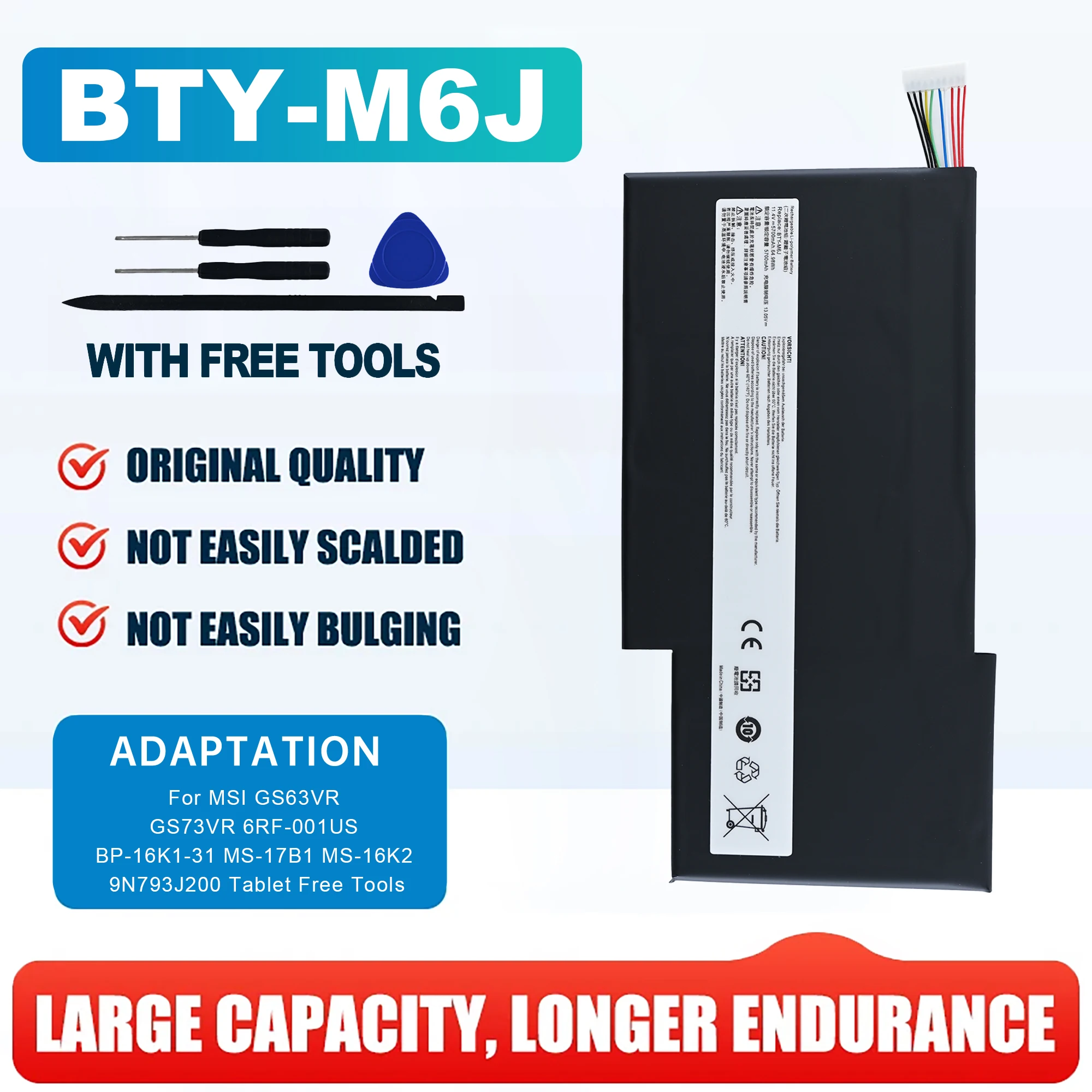 New BTY-M6J GS63VR …