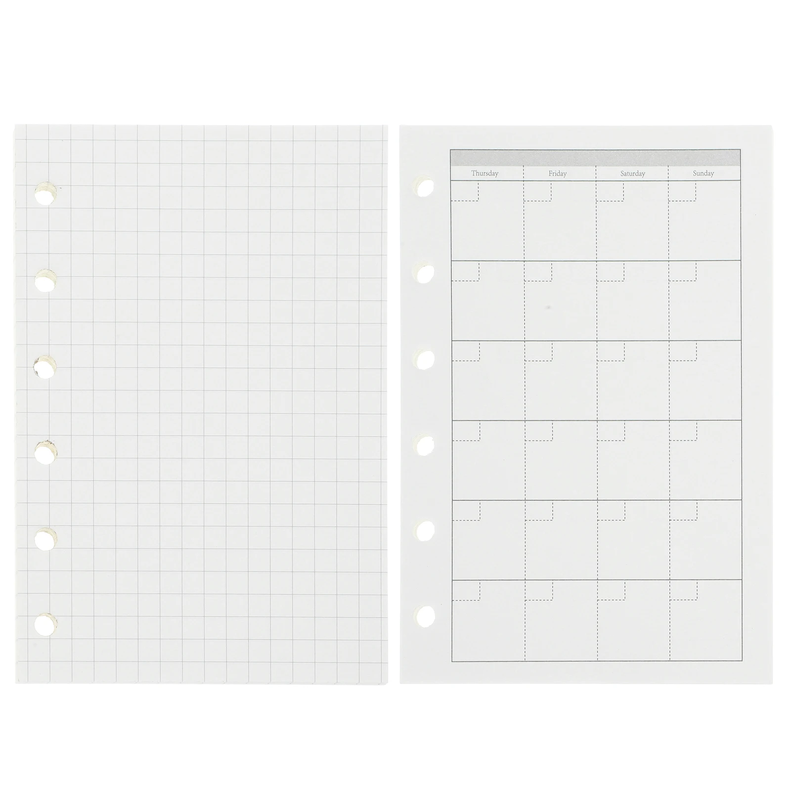 

4pcs Mini Binder Notebooks Creative Small Notepads Portable Loose-Leaf Paper Scrapbooks For Students Transparent Cover Pocket