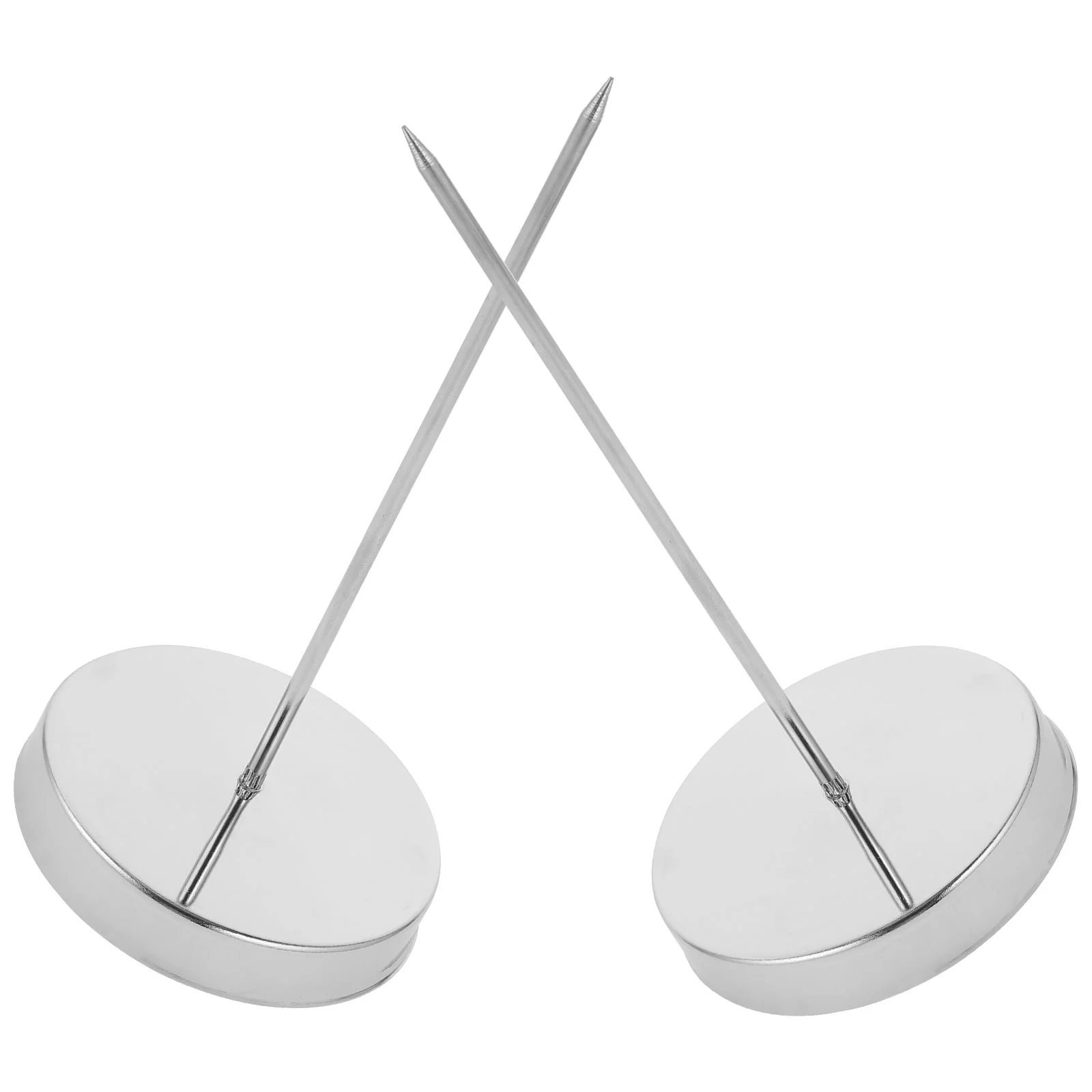 

2 Pcs Bill Collector Holder Desktop Menu Spike Iron Tabletop Memo Receipt Holders Office