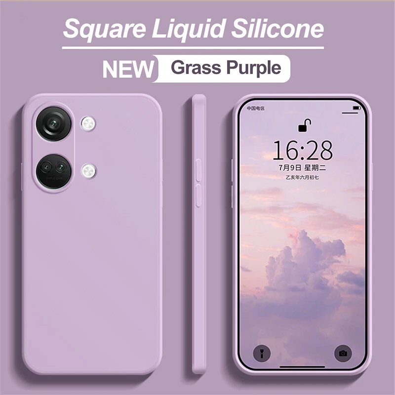 For OnePlus Nord 3 Case Liquid Silicone Camera Lens Protector Phone Case For OnePlus Nord 3 One Plus Nord 3 Nord3 Soft TPU Cover